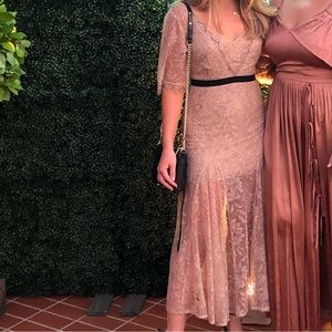 Nude Goldie Two- Piece Lace Body-Conscious Dress Size S